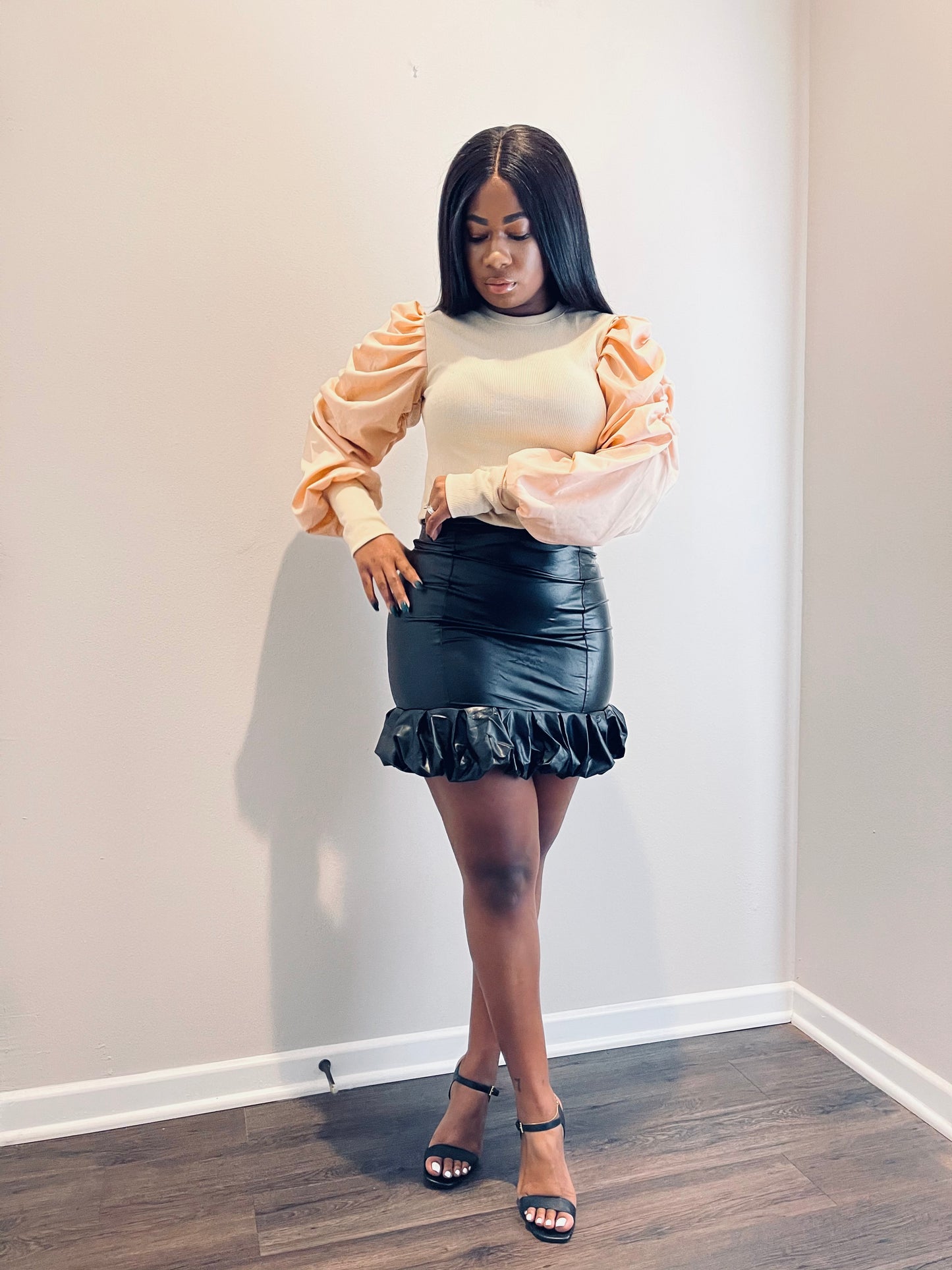 Amaka Ruched Mini Skirt