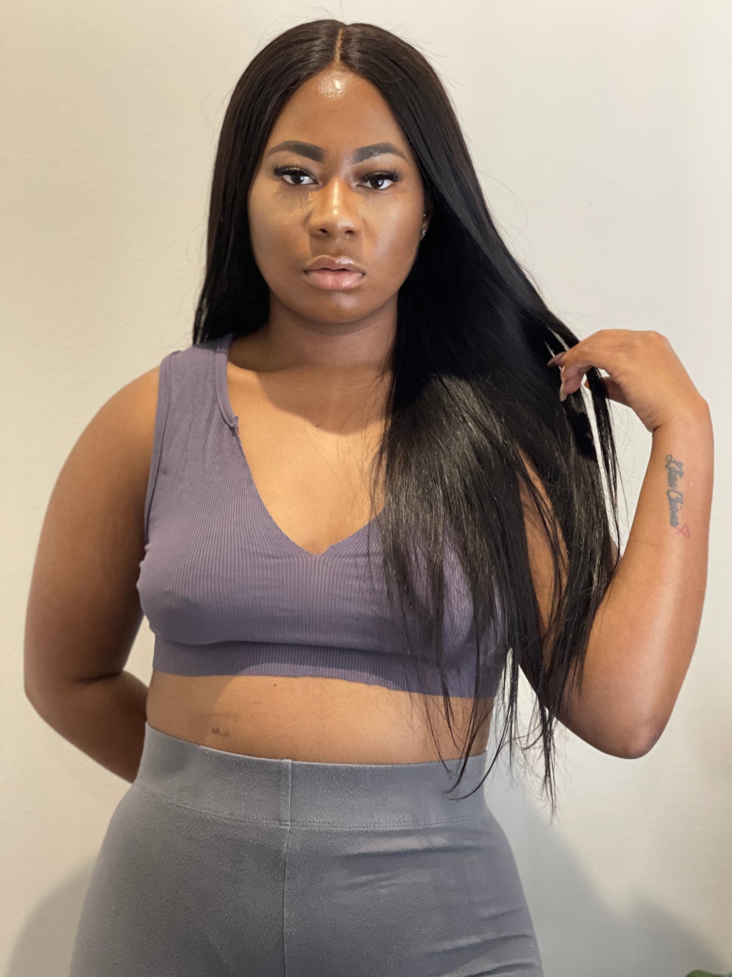 Dolly Ribbed V Crop Top